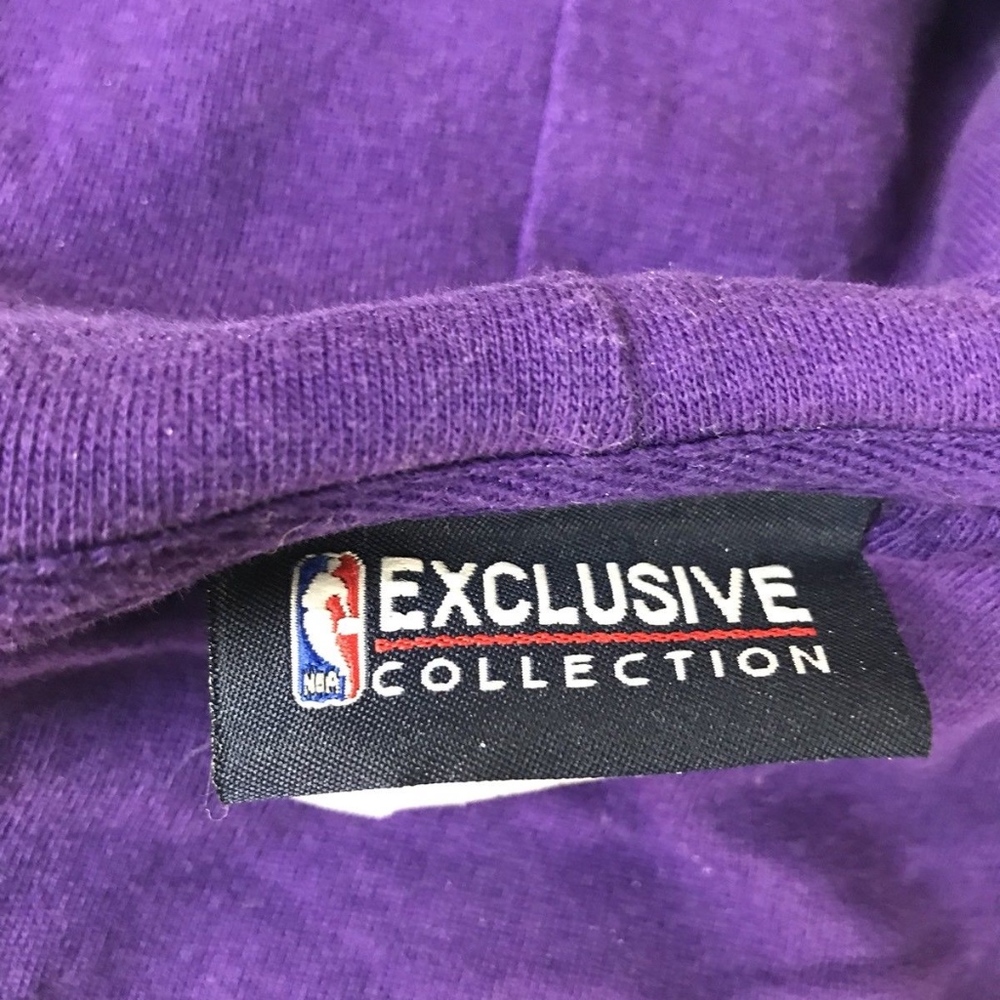 LA Lakers Hoodie Purple Black Gold Medium NBA - Picture 7 of 8